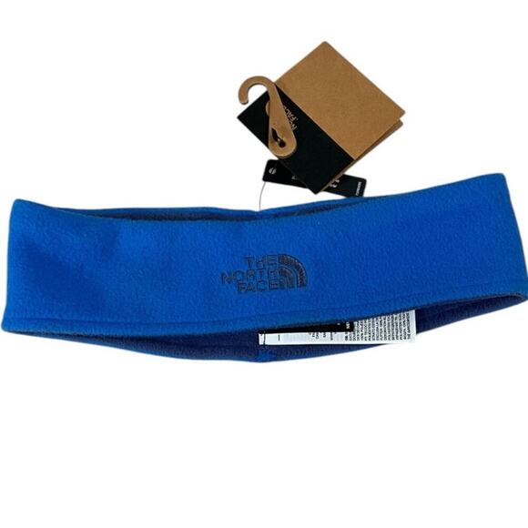 The North Face Kids Glacier Reversible Headband NWT Medium Light Blue Gray Cozy - Picture 5 of 9